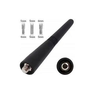 Autó antenna szár, 9cm, 3 féle adapterrel, rugalmas gumi