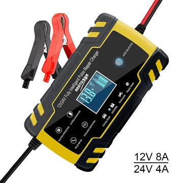 Autó akkumulátor töltő 12V/24V 8A 6Ah-150Ah