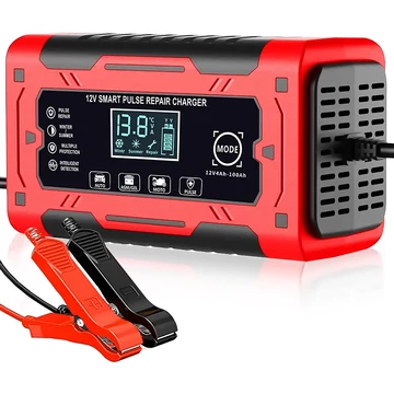 AUTO094 Autó akkumulátor töltő, 12V 6A, 4Ah-100Ah
