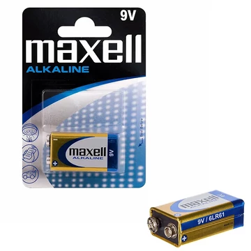 BAT-MX08 MAXELL 9V 6LR61 alkáli elem, 1db/bliszter