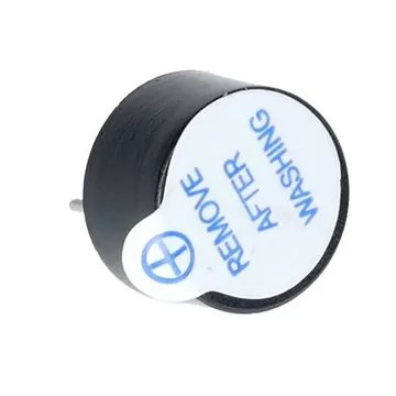 BUZ0007 Hangjelző, buzzer, nyákba forrasztható, folyamatos, 9,2x5,7mm 5V HCM1005
