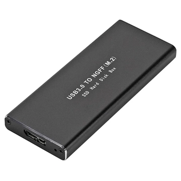 Külső M.2 SSD ház, fekete színű, USB3.0