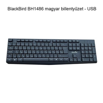 COM0190 BlackBird BH1486 magyar billentyűzet, USB
