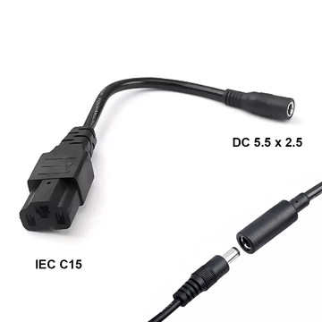DC dugó átalakító elektromos kerékpárhoz, 2.5/5.5 alj. IEC C15 dugó
