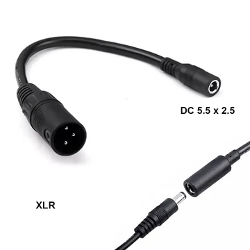 DC dugó átalakító elektromos kerékpárhoz, 2.5/5.5 aljzat, XLR dugó