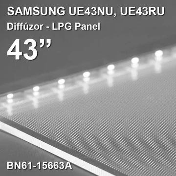 Diffúzor panel Samsung 43coll LED TV-be, BN61-15663A, 947x530x2,5mm
