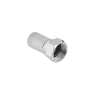 F csatlakozó koax kábelre, 6,8mm, gumigyűrűs, réz