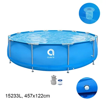 Fémvázas medence vízforgatóval és létrával 457x122cm Avenli Premium