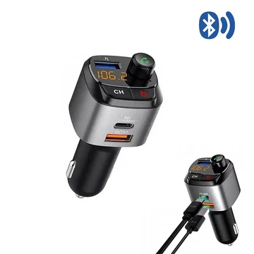 FM Transmitter és USB töltő Bluetooth kihangosítással M25