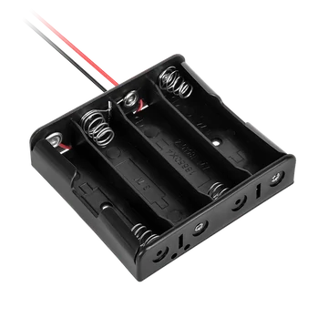 GNI0049 Akkumulátor foglalat, műanyag, vezetékkel, 4x18650 Li-Ion