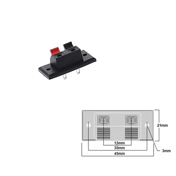 GNI0235A Beépíthető hangfal csatlakozó, 2 pólusú, 45x20mm