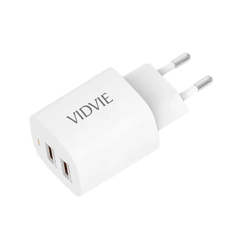 Hálózati Dual USB töltő, fehér színű, USB 5V 2400mA