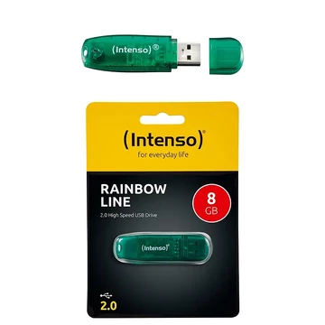 Intenso Rainbow Line 8GB pendrive, zöld színű