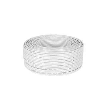 KAB0001-M Koax kábel 3C2V 5mm, fehér színű, /méter