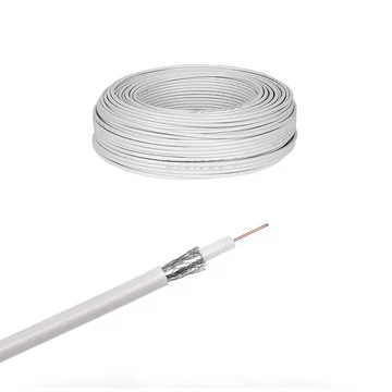 KAB0014-M Koax kábel, réz, fehér színű, 7,1mm, /méter