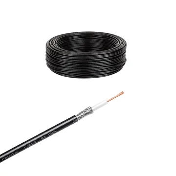 KAB0023A-M Koax kábel H155, fekete, 50Ohm 2,4GHz, /méter