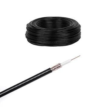 KAB0026A Koax kábel RG-59 5,7mm, fekete, réz, 200m/tekercs