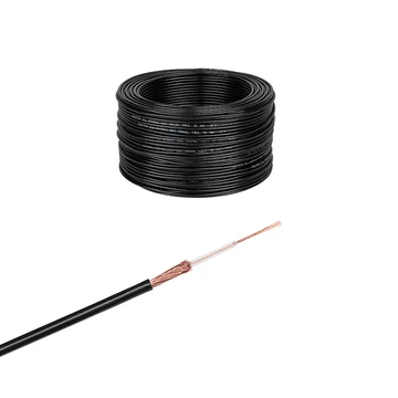 KAB0031 Koax kábel RG174 2,8mm, fekete, RÉZ, 50Ohm, 100m/tekercs