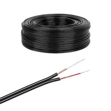 KAB0207 RCA kábel, 2RCA, fekete, 4mm, 100m/tekercs