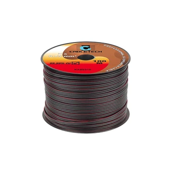 KAB0310 Réz hangszórókábel, fekete 2x0,75mm2, 100m/tekercs