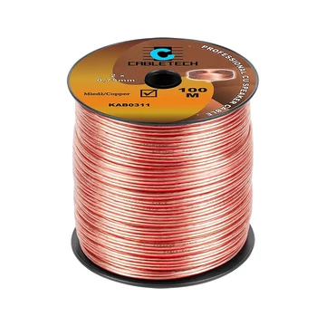 KAB0311 Réz hangszórókábel, transzparens 2x0,75mm2, 100m/tekercs