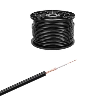 KAB0604 Mono mikrofonkábel, fekete, 1 eres árnyékolt, 6mm, 100m/tekercs