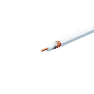 Koax kábel RG6, fehér színű, CCA, /méter