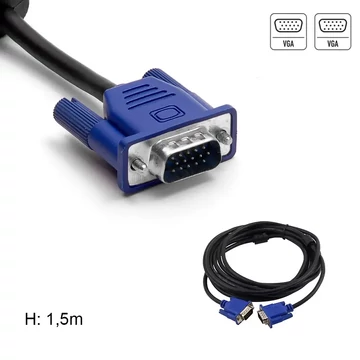 KOM0160 VGA kábel, VGA dugó-dugó, 1,5m