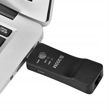 KOM1030A USB Wi-Fi erősítő és Smart TV adapter, RJ45 csatlakozással, 300Mbps