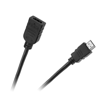 KPO2601 HDMI hosszabbító kábel, HDMI dugó - HDMI aljzat, fekete, 0,5m