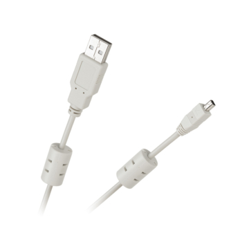 KPO2856-1,5L USB kábel, USB dugó - B4 mini USB dugó, HP típusú, szűrős, 1,5m