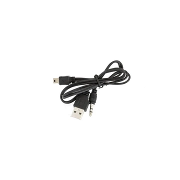KPO2861A USB kábel, USB dugó - Mini USB és 3,5mm sztereó jack dugó, töltő és AUX