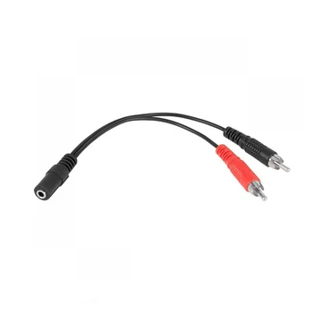 KPO2906 Jack - RCA átalakító, 3,5mm sztereó jack alzat - 2RCA dugó, 20cm