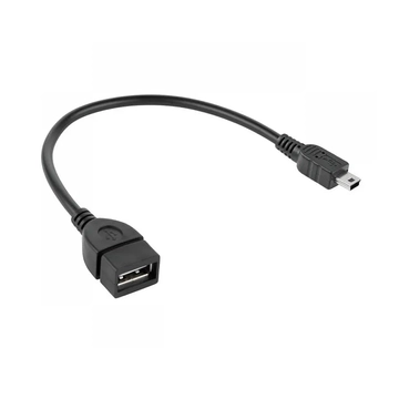 KPO2909 USB kábel, USB aljzat - mini USB dugó, OTG, 20cm