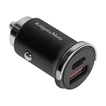 Krüger&amp;Matz Autós gyorstöltő, Power Delivery és Quick Charge funkcióval, 30W