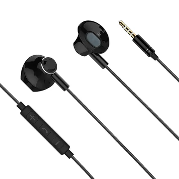 Krüger&amp;Matz B2 Mikrofonos fülhallgató 3,5mm jack csatlakozóval, fekete