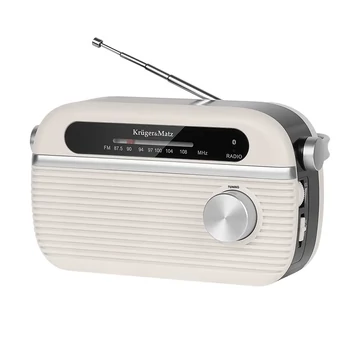 Krüger&amp;Matz hordozható analóg FM rádió, bluetooth funkcióval