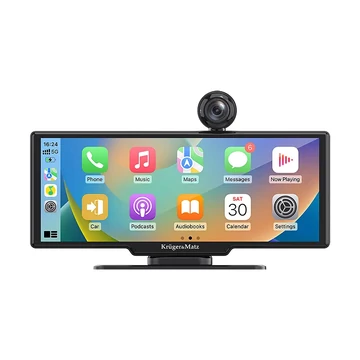 Krüger&amp;Matz Multimédia lejátszó tolatókamerával, Android Auto, Apple Carplay, Wi-Fi/BT 10coll KM2021