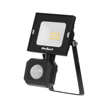 Kültéri mozgásérzékelős LED Reflektor, 10W, 4000k, 850lm, 230V, Rebel Light