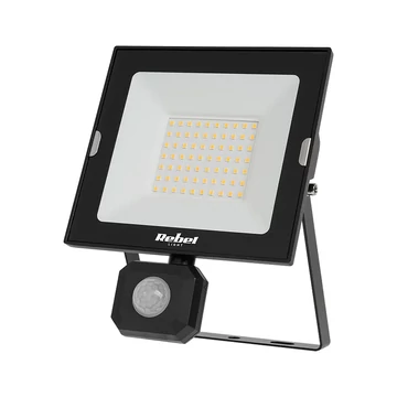 Kültéri mozgásérzékelős LED Reflektor 50W, 4000k, 4250lm 230V, Rebel Light