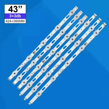 LED-TV671 Háttérvilágítás Samsung 43coll LED TV-be, 5+5LED 3V, 6db/csomag (3R+3L)