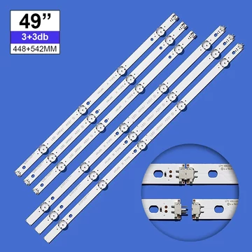 LED-TV679 Háttérvilágítás LG 49coll LED TV-be, 5+4LED 3V, 6db/csomag (3A+3B)