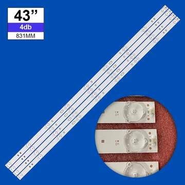 LED-TV680 Háttérvilágítás Telefunken 43coll LED TV-be, 9LED 3V, 4db/csomag