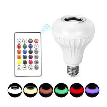 M0774 RGB LED izzó bluetooth hangszóróval, távirányítóval E27