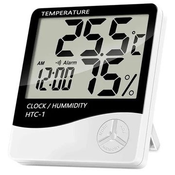 HTC-1 Időjárás állomás, óra, hőmérséklet és páratartalom kijelzés