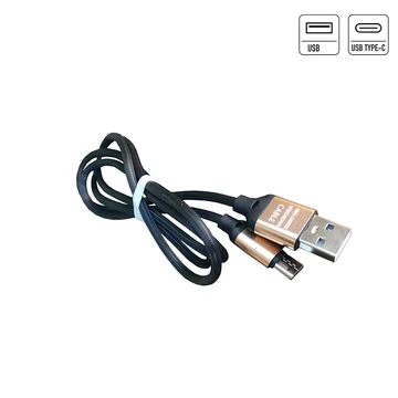 ML0800E USB kábel, USB dugó - Type-C dugó, fekete színű, 90cm