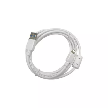 ML0802C USB kábel iPhone/iPad-hez, lightning kábel, fehér, szűrős, 1,5m