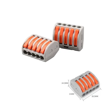 Oldható vezetékösszekötő gyorscsatlakozó 5 vezetékes