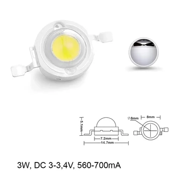 Power LED dióda 3W fehér