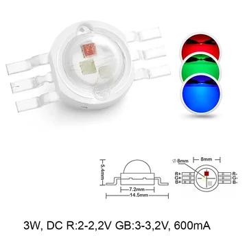Power LED dióda 3W RGB